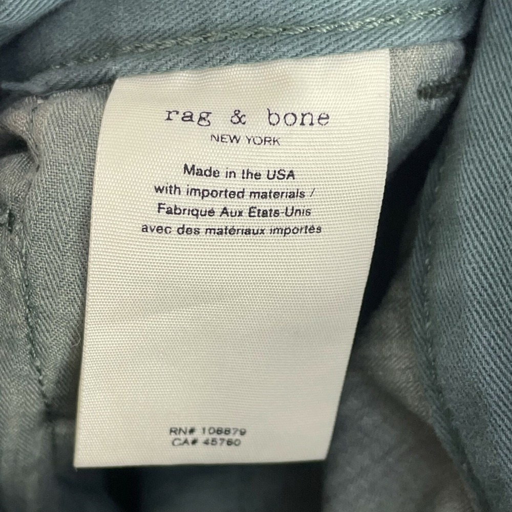 Rag & Bone Womens 28 Chino Pants Fatigue Green Slacks Preppy Casual Straight Leg - Picture 8 of 10